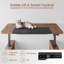 Bureau de direction de 63 po avec rangement, bureau de direction réglable en hauteur avec prises de courant-116925628