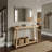 Caomhan Modern Console Table With Slatted Storage Shelf-803079609