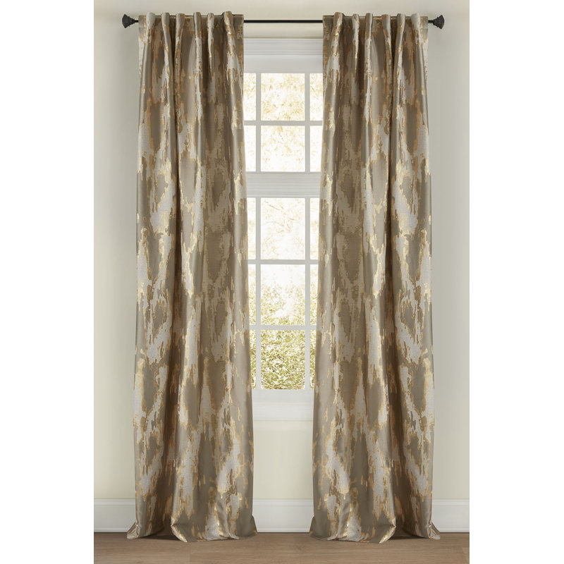 Mariah Room Darkening Curtain, Metal, 50" W x 108" L