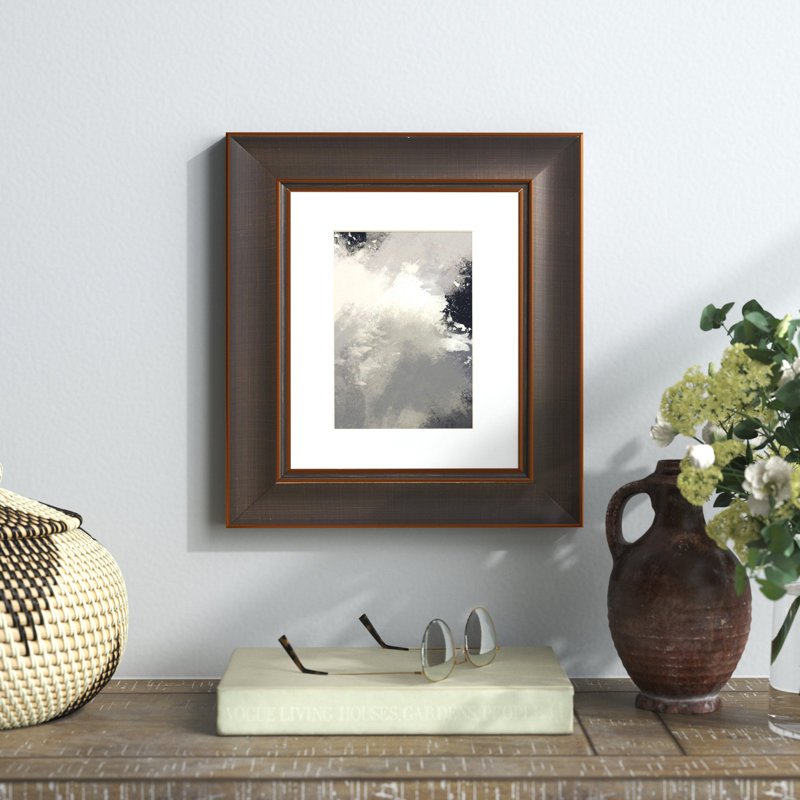 Cadre photo simple en bois Gumm, Bronze antique, 12 po x 16 po emmêlé à 8 po x 12 po