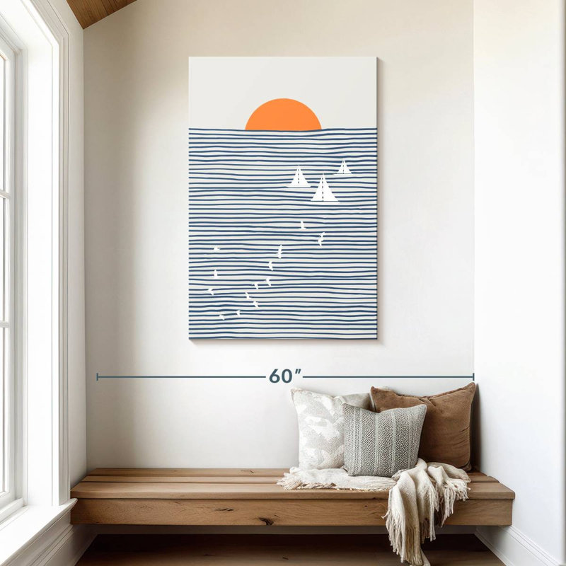 Three white sails Aletra, H 45 po x l 30 po