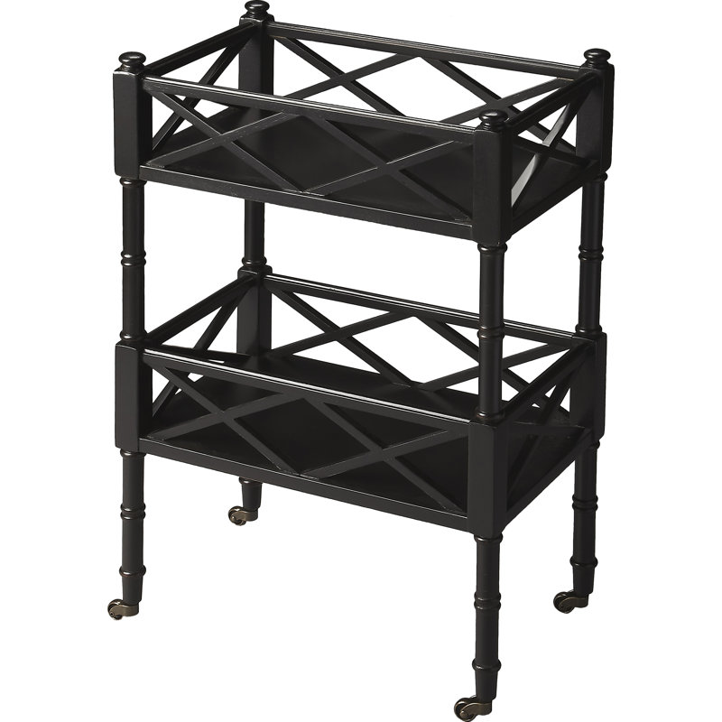 Antanasia Masterpiece Mobile Bar Cart, Black Licorice