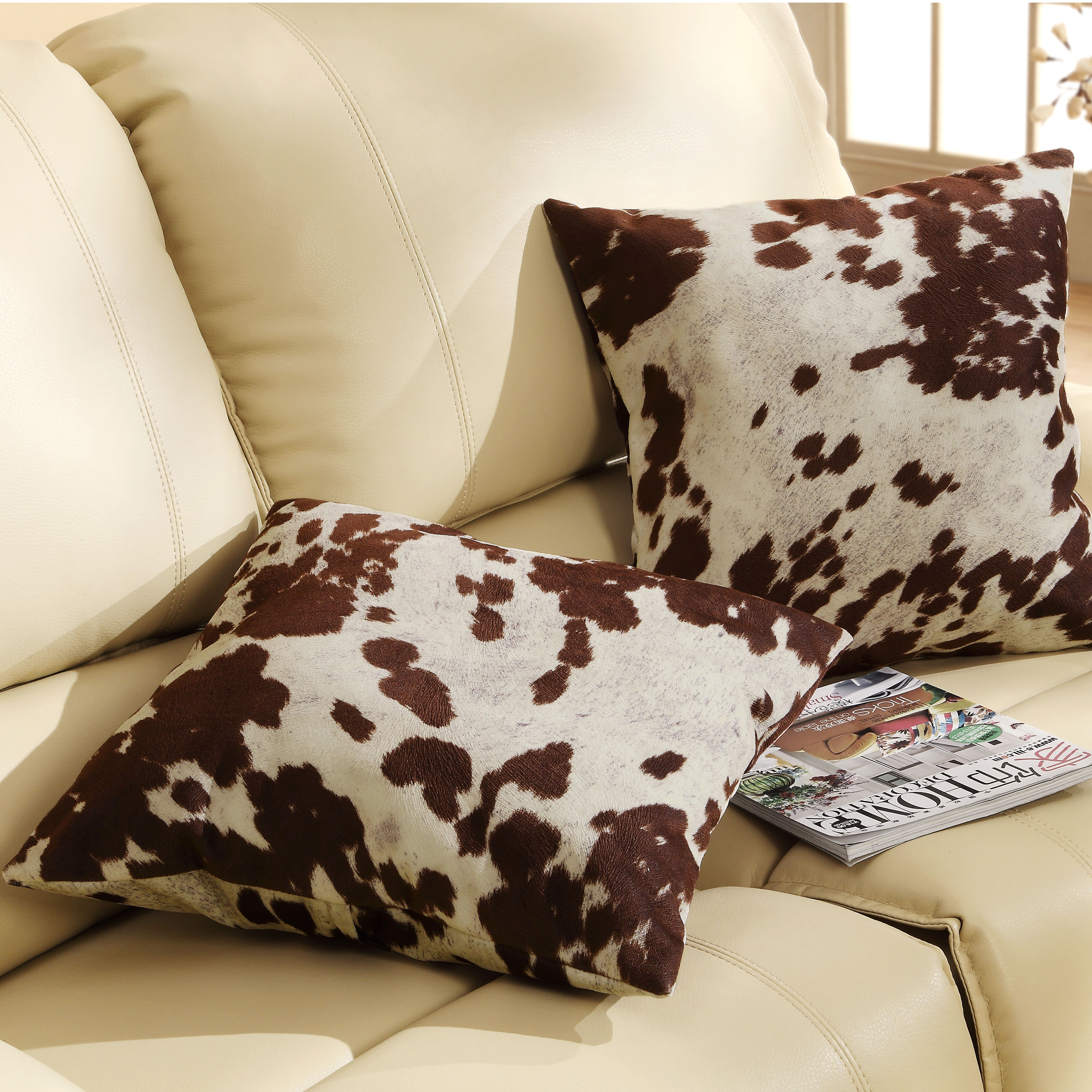 Kingstown Home Cow Hide Print Throw Pillow Reviews Wayfair