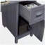 Bureau classique avec rangement, gris