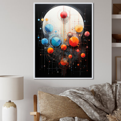 Pleine lune, obscurité, futur, paysage abstrait I - art mural sur toile minimalisme