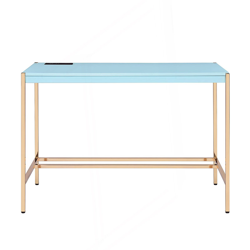 Bureau d'écriture rectangulaire avec port USB