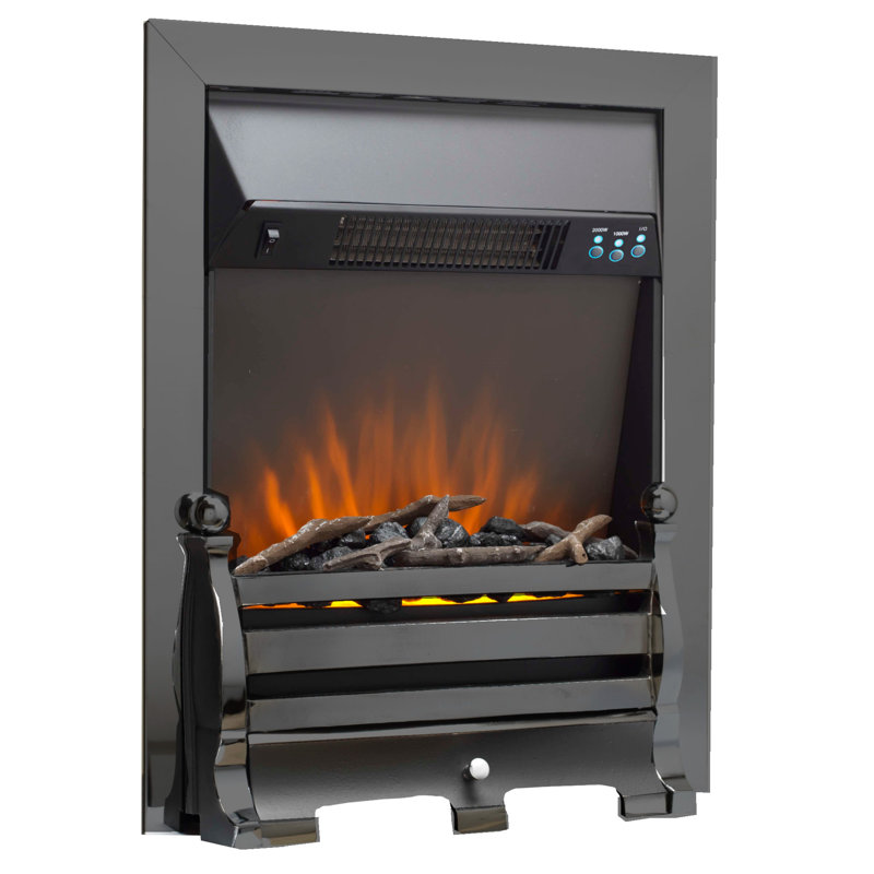 Finbar Belfry Heating 48cm W Electric Fireplace Insert with 4000 BTU, Black