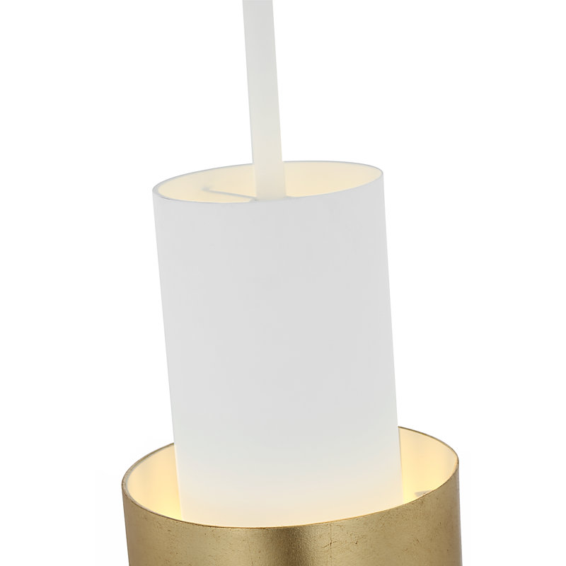 Julie Neill 1 - Light Pendant, Plaster White/Gold, Plaster White