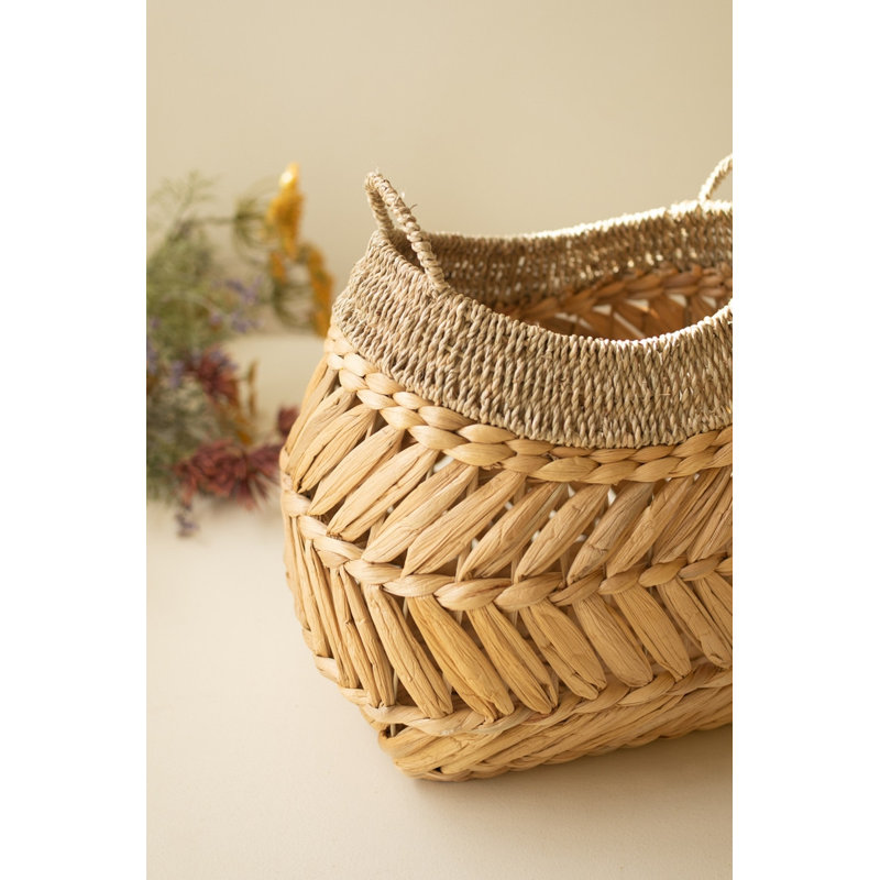  Water Hyacinth Basket with Two Handles
