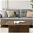 1 PCS Round Coffee table Brown