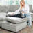 Hutcheson Large Corduroy Single Seat Armless Storage Chair Of Modular Sofa-851044396