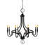 Casper 8 - Light Candle Style Empire Chandelier Wrought Iron Accents-57976551-116191972