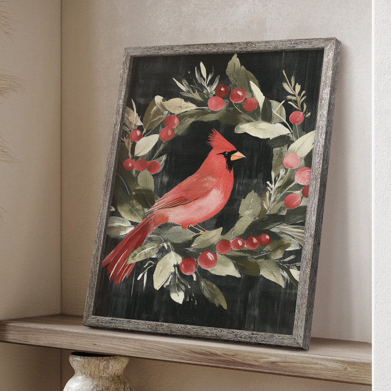 «Christmas Holiday Art XXIX», reproduction encadrée - bois massif, H 30 po x l 24 po