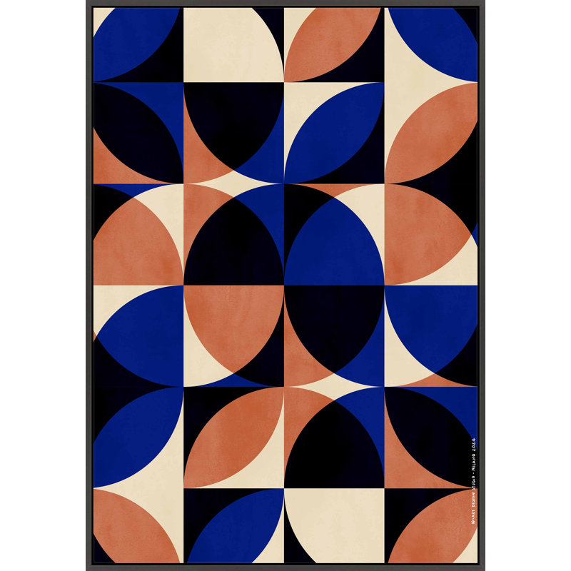 Harmonic Patterns II by Romina Gadler - Framed Wall Art, 30" H x 21" W, Black Framed Canvas