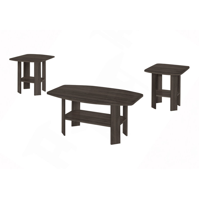 Ensemble de table, 3 pièces, décor, salon, transitionnel, Chêne