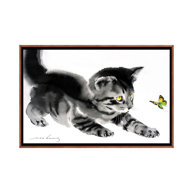 Winged Friend by Soo Beng Lim - Floater Frame Painting on Canvas