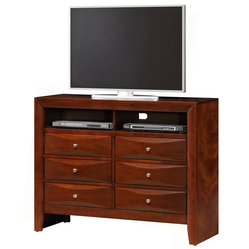 Commode média Marilla G1503-TV2, argent , Cerisier