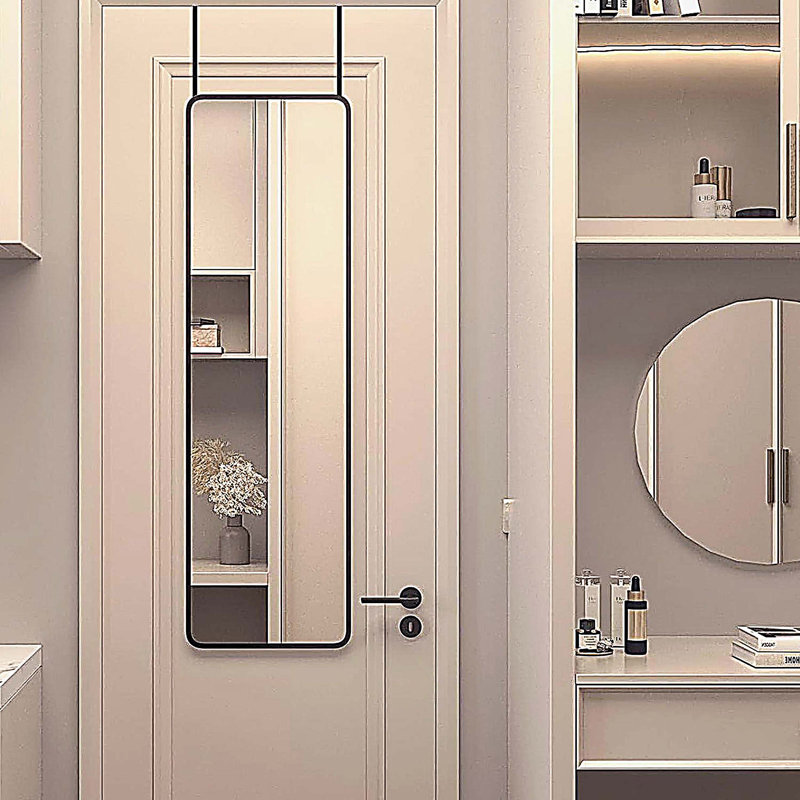 47 x 14IN Door mirror.(W2203P182244), Black