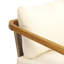 Fauteuil club d'extérieur en bois d'acacia avec dossier et coussins en osier PE - Fauteuil d'appoint moderne pour balcon, bord de piscine et véranda