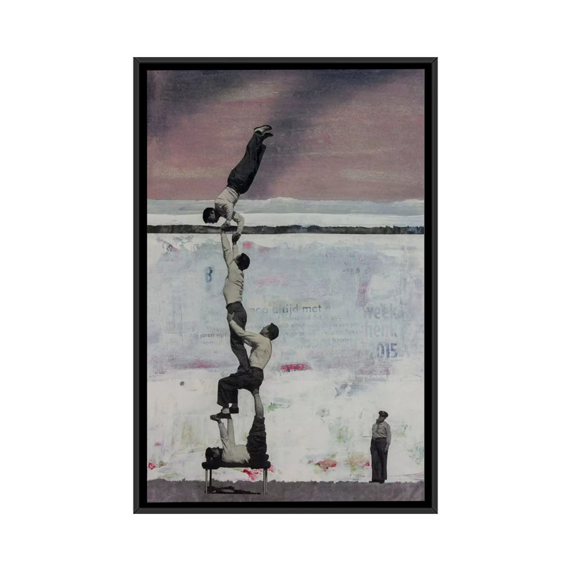"the big escape" , impression sur toile tendue, H 26 po x l 18 po x P 1,5 po, Toile avec cadre noir, Pas de tapis