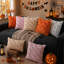 Housses de coussin d'Halloween 30x50 cm, fantôme rose en peluche, décoration d'Halloween 095C12, taies d'oreiller douces en fausse fourrure, pour fauteuil, canapé, chambre, salon, décoration de l'Action de grâce