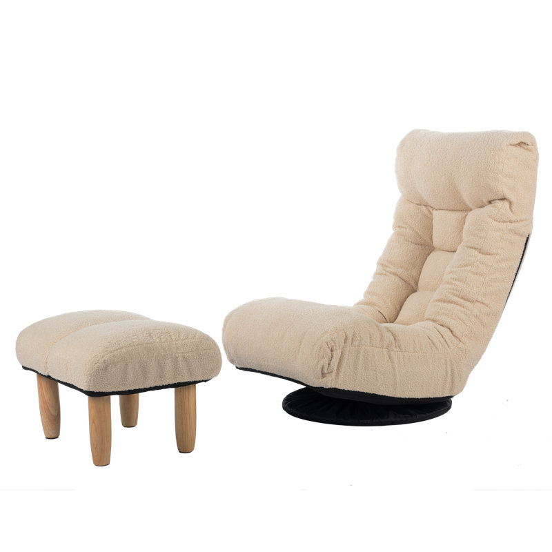 Canapé simple inclinable Fauteuil japonais Tatami, Coton blanc
