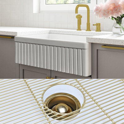 Luxury Solid Fireclay Farmhouse Sink