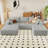 Boneless 96" Cloud Couch Modular Sectional Sofa for Living Room, U-Shape Boneless Couch with Deep Seat, Modern Corduroy 3-Seater with Ottoman, No Assembly Required-1618851672-1618851670