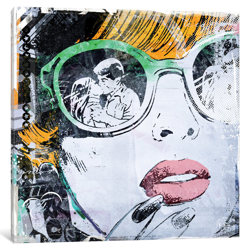 « demand », impression sur toile tendue, H 37 po x l 37 po x P 1,5 po, Pas de tapis, Toile tendue