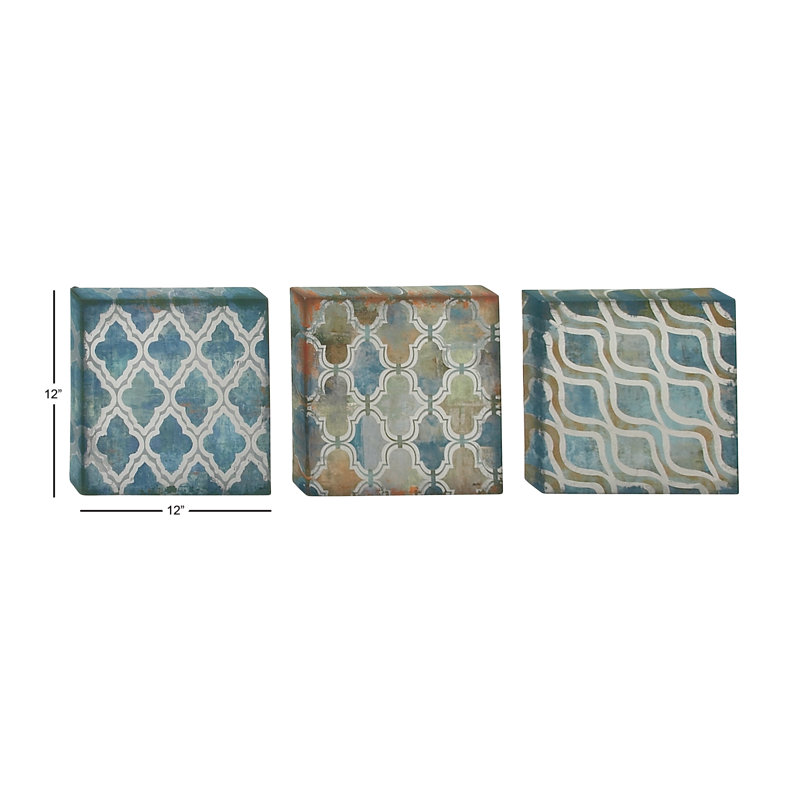 Ensemble de 3 reproductions d’art sur toile
