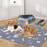 Washable Pee Pads for Dogs, Reusable Puppy Pads Non-Slip Pet Training Pads, Super Absorbent Whelping Pads for Playpen, Potty, Crate, Bed (with 60''L Dog Leash)