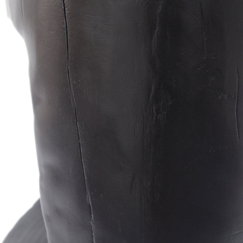 Table d'appoint Mgo Hollow, texture bois, noir, Noir, noir, noir, noir