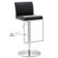 Upholstered Adjustable Height Counter Stool with Metal Frame-1298131677