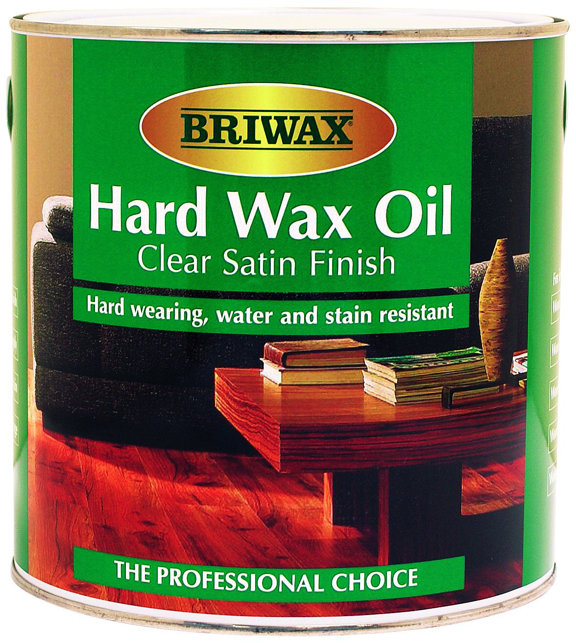 Briwax Hard Wax Oil Clear Satin Finish, Solventbased / Oil Based, 2.5