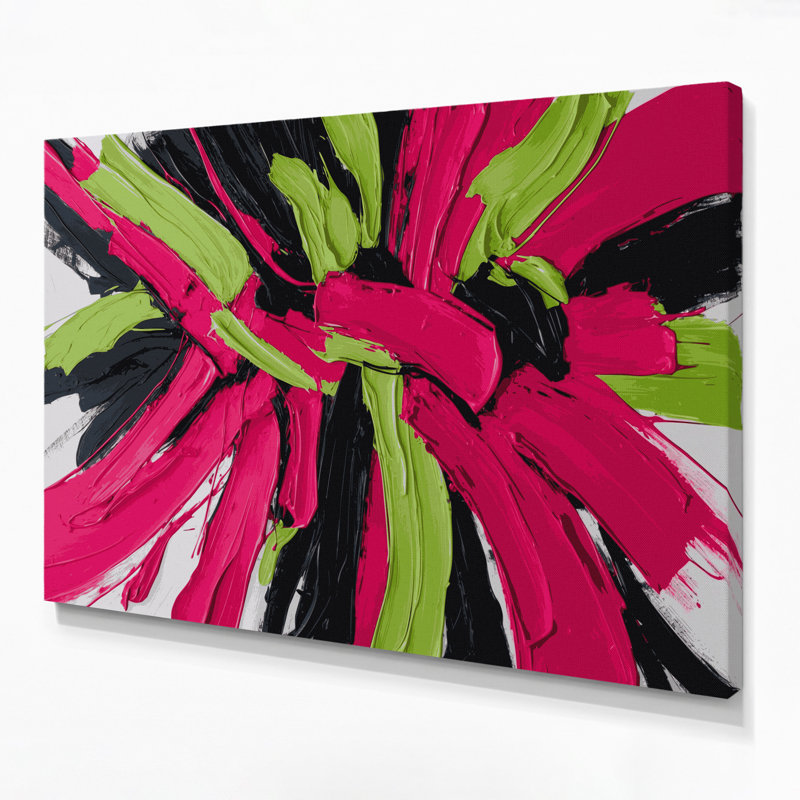 «Neo Expressionism», art mural sur toile rouge, H 8 po x l 10 po
