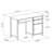 Roscoe White Finished 3 Soft Close Drawers & 1-Cabinet Writing Desk, 30.64" H X 47.21" W X 19.85" D-422084287-422080833