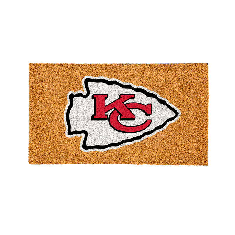 Jeremias NFL Coir Team Logo Outdoor Doormat, Kansas City Chiefs