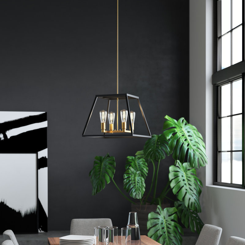 Casale 4 - Light Dimmable Lantern Geometric Chandelier