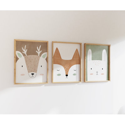 Woodland 3- Piece Set Paper Print  - Unframed Prints