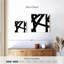 Encre noire stries IV sur toile-1097553703