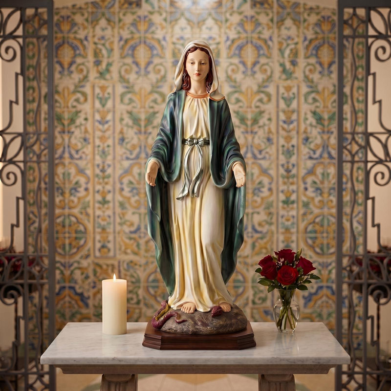 Statue de jardin de la Vierge Marie, la Mère Bénie