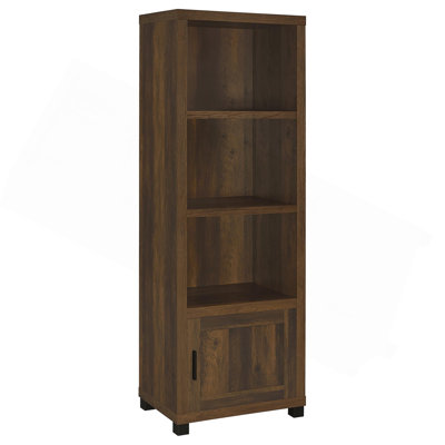 Dark Pine 3-Shelf Engineered Wood Media Tower
