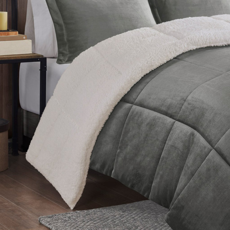 Ensembles de literie douillets en sherpa douillet, polyester moelleux, conception rustique pour la maison