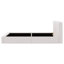 Grand lit tapissier au sol en velours-550158351