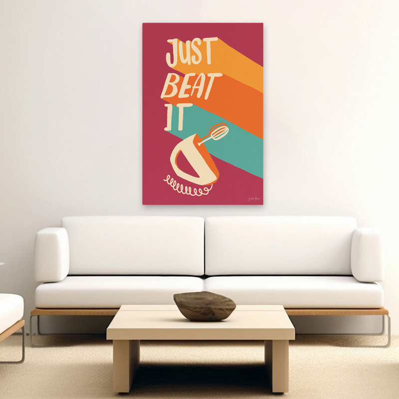 Just Beat It I - Art bleu turquoise des années 70 et 80, H 60 po x l 40 po