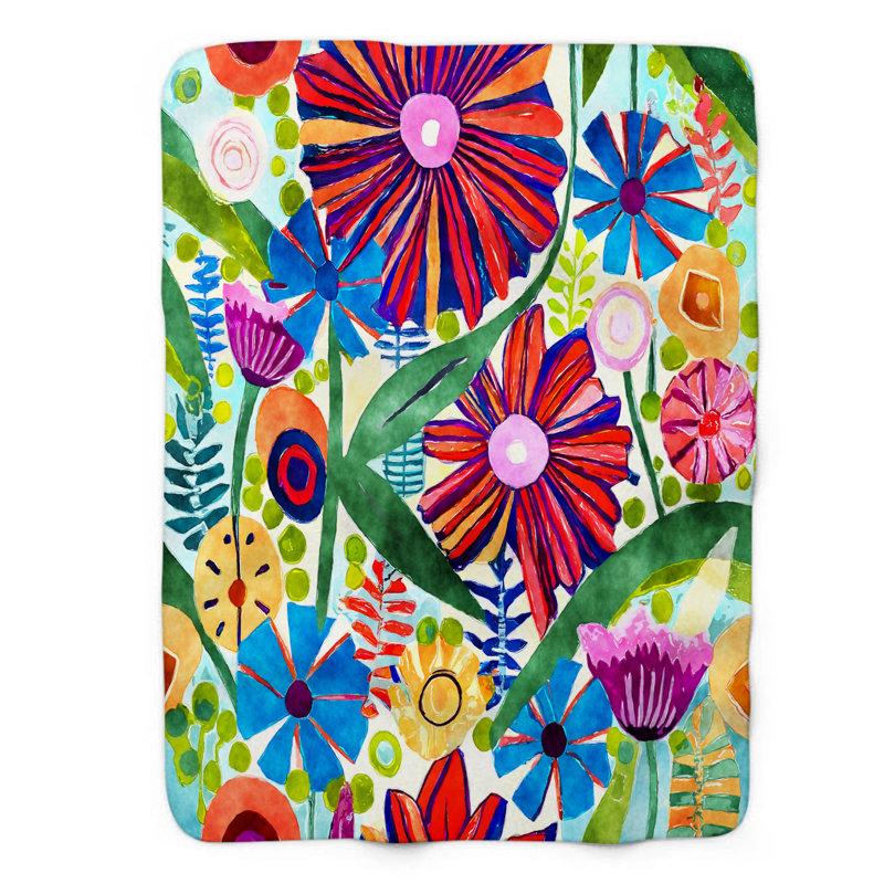 Jeté Retro Petal Palooza, L 60 po x L 80 po