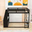 Lit superposé avec bureau, tablettes de rangement USB et lumière DEL-970473156-961376195