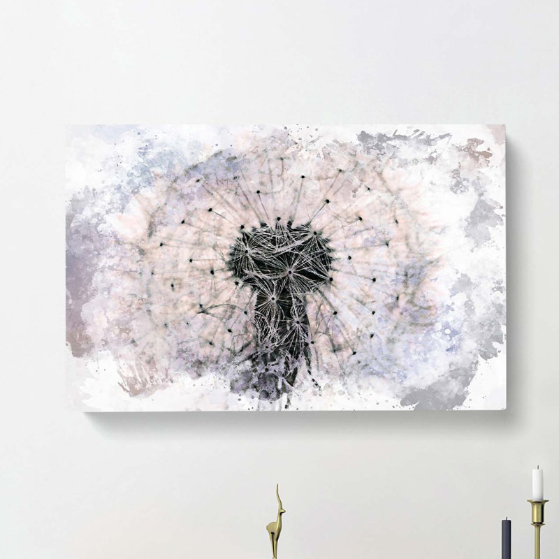A Dandelion Flower In Abstract - Wrapped Canvas, 60cm H x 91cm W x 3cm D
