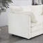 Canapé modulaire | Ensemble 3 pièces de sièges profonds modernes 1 + 3 pour le salon, structure en bois massif | Chenille | Blanc neige