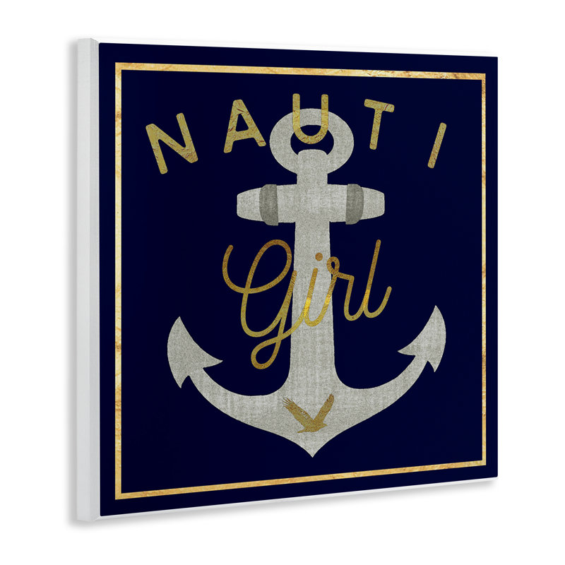 "Nauti Girl with Anchor", art mural sur bois par Graffi *ee Studios